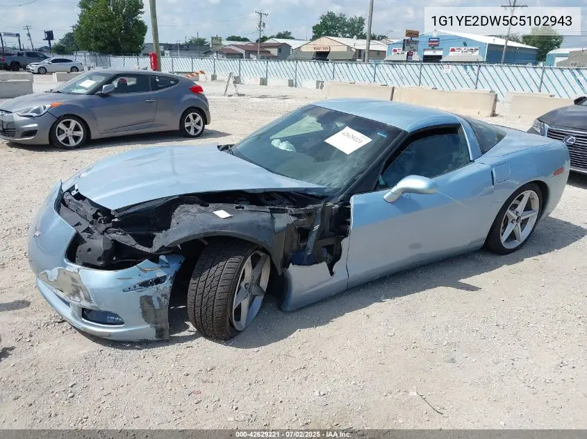 2012 Chevrolet Corvette VIN: 1G1YE2DW5C5102943 Lot: 42629221