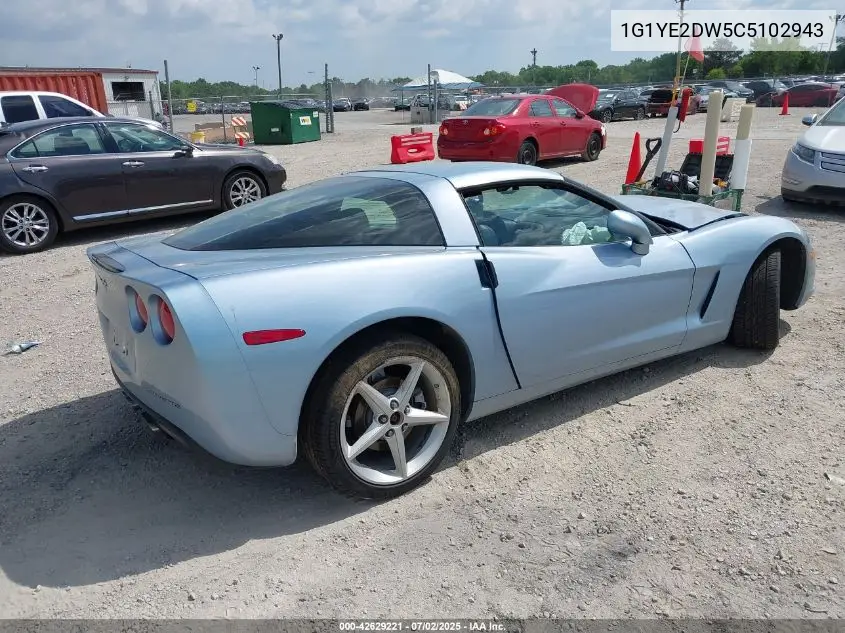 2012 Chevrolet Corvette VIN: 1G1YE2DW5C5102943 Lot: 42629221