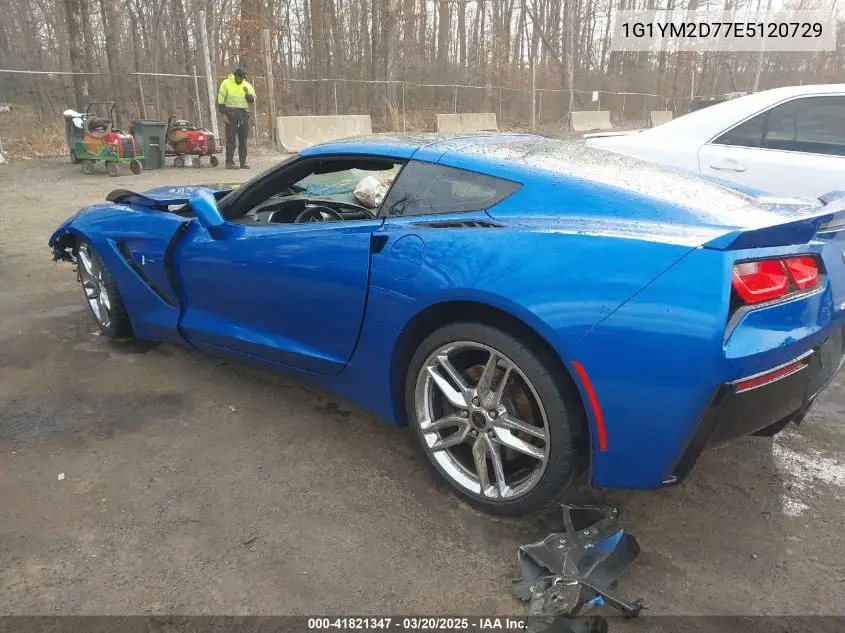 2014 Chevrolet Corvette Stingray Z51 VIN: 1G1YM2D77E5120729 Lot: 41821347