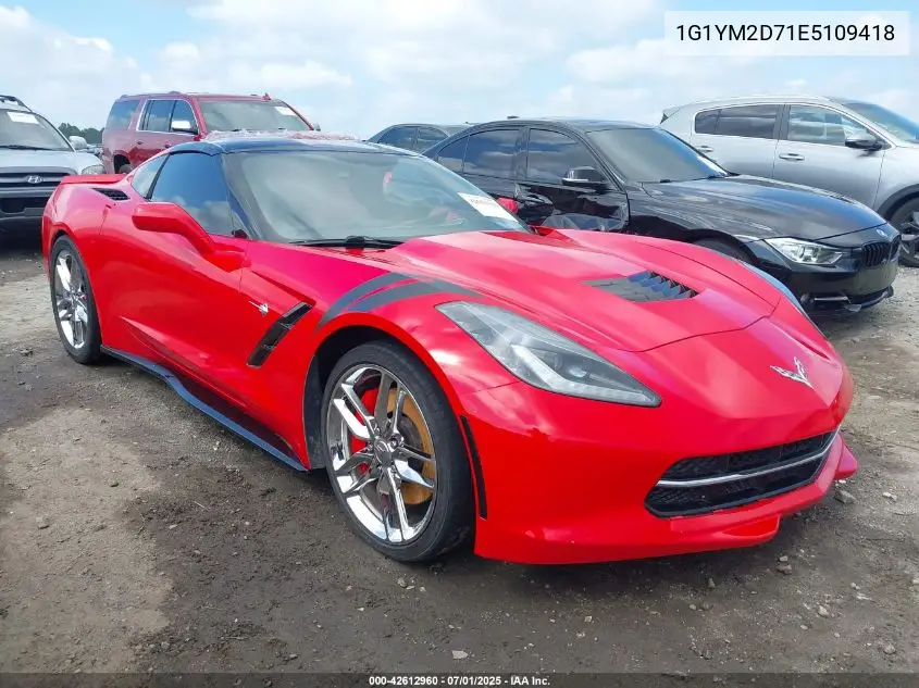 2014 Chevrolet Corvette Stingray Z51 3Lt VIN: 1G1YM2D71E5109418 Lot: 42612960