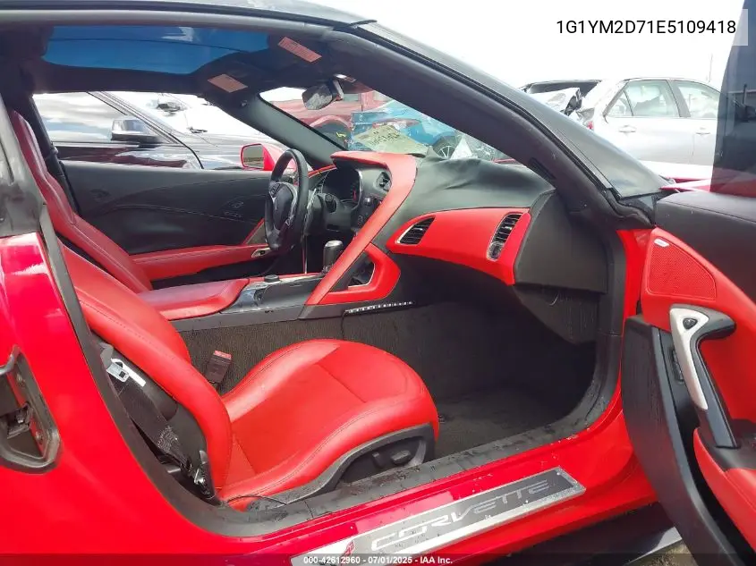 2014 Chevrolet Corvette Stingray Z51 3Lt VIN: 1G1YM2D71E5109418 Lot: 42612960