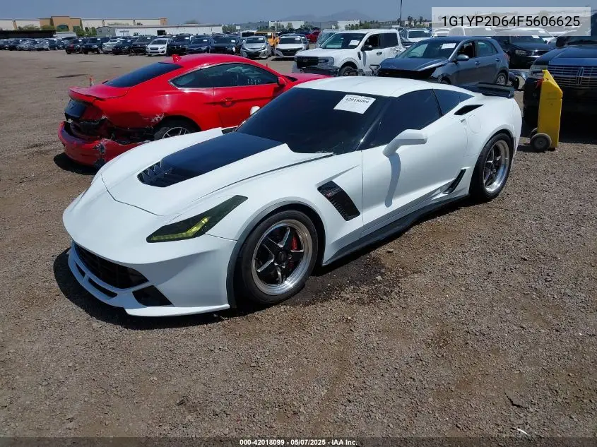 2015 Chevrolet Corvette Z06 VIN: 1G1YP2D64F5606625 Lot: 42018099