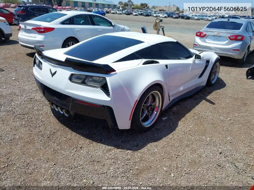 2015 Chevrolet Corvette Z06 VIN: 1G1YP2D64F5606625 Lot: 42018099