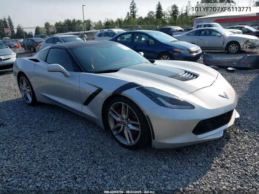 2015 Chevrolet Corvette Stingray VIN: 1G1YF2D7XF5113771 Lot: 42555790