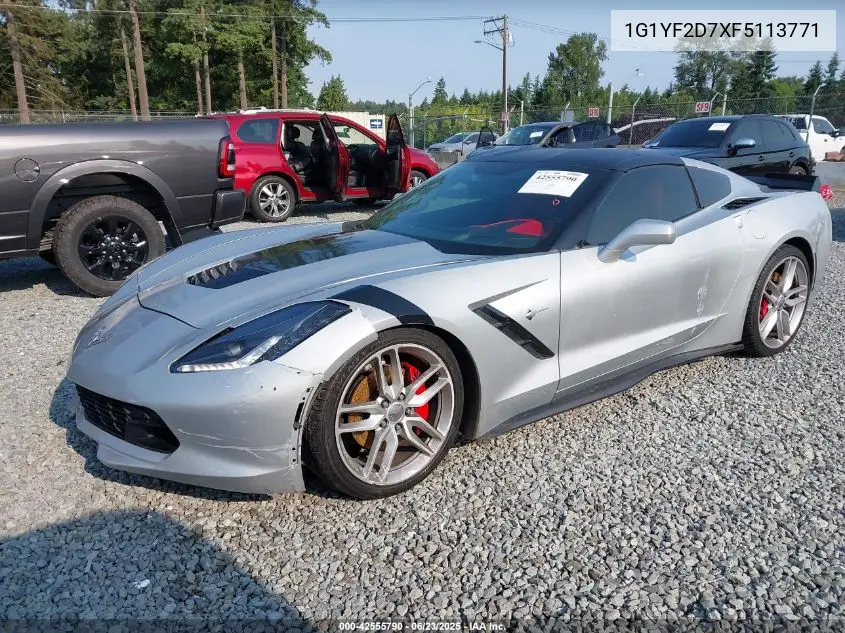 2015 Chevrolet Corvette Stingray VIN: 1G1YF2D7XF5113771 Lot: 42555790