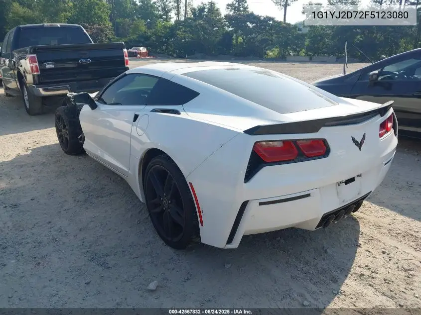 2015 Chevrolet Corvette Stingray Z51 VIN: 1G1YJ2D72F5123080 Lot: 42567832