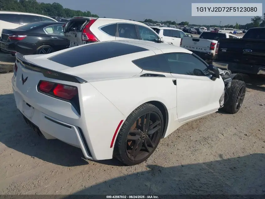 2015 Chevrolet Corvette Stingray Z51 VIN: 1G1YJ2D72F5123080 Lot: 42567832