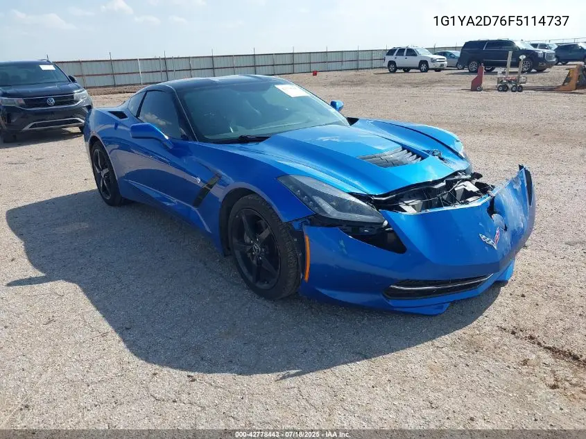 2015 Chevrolet Corvette Stingray VIN: 1G1YA2D76F5114737 Lot: 42778443