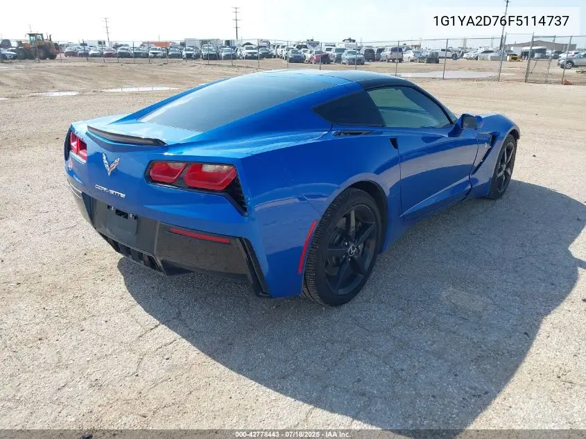 2015 Chevrolet Corvette Stingray VIN: 1G1YA2D76F5114737 Lot: 42778443