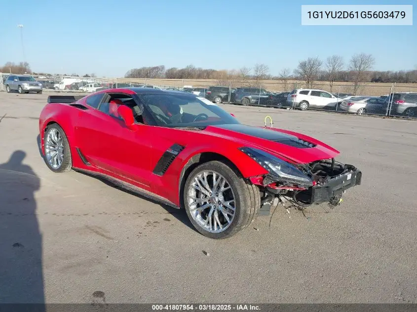 2016 Chevrolet Corvette Z06 VIN: 1G1YU2D61G5603479 Lot: 41807954