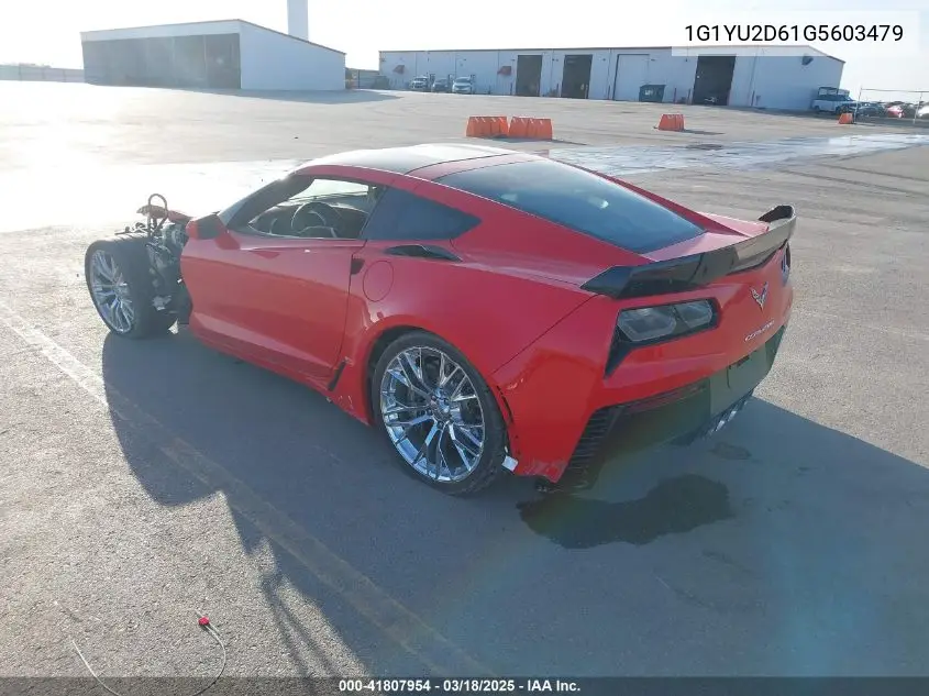 2016 Chevrolet Corvette Z06 VIN: 1G1YU2D61G5603479 Lot: 41807954