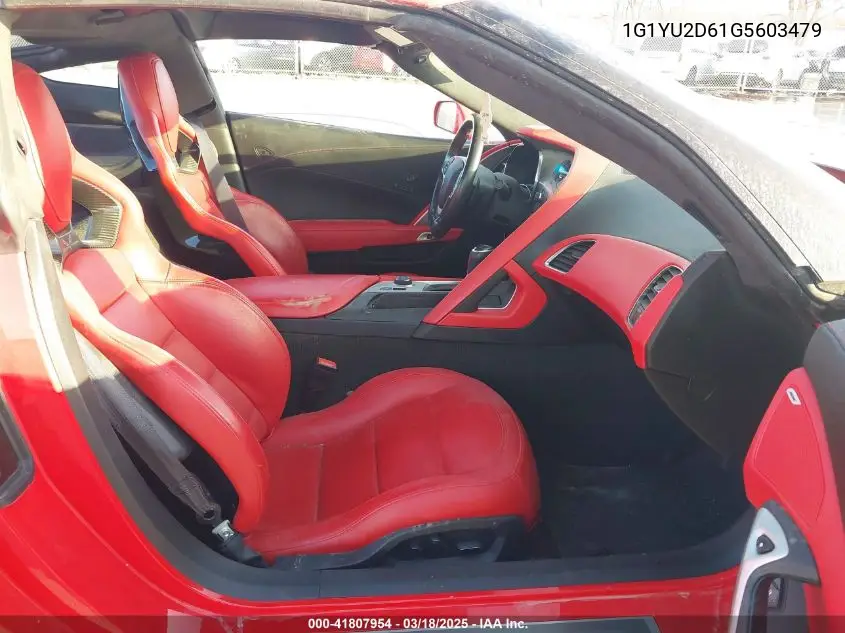 2016 Chevrolet Corvette Z06 VIN: 1G1YU2D61G5603479 Lot: 41807954