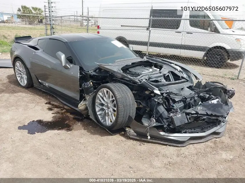 2016 Chevrolet Corvette Z06 VIN: 1G1YU2D65G5607972 Lot: 41831039