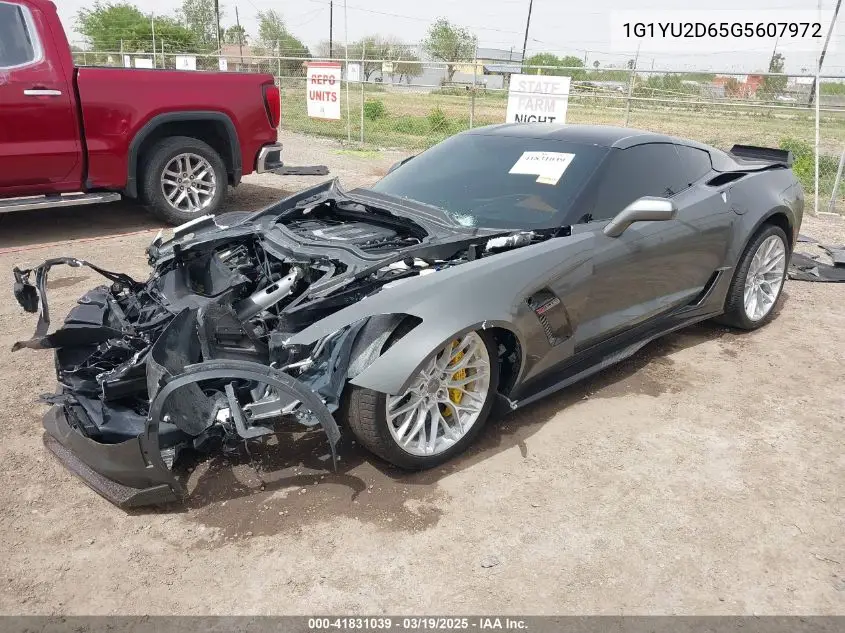 2016 Chevrolet Corvette Z06 VIN: 1G1YU2D65G5607972 Lot: 41831039