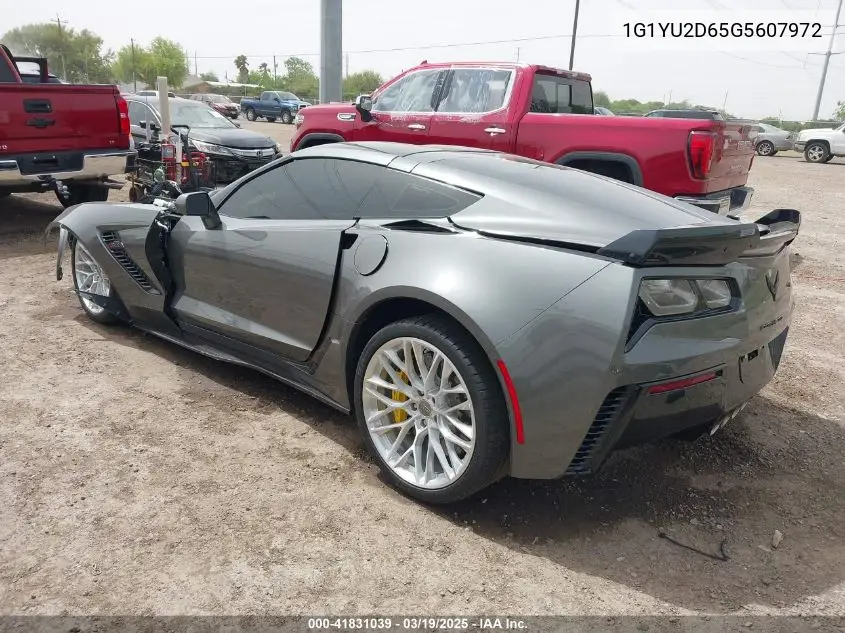 2016 Chevrolet Corvette Z06 VIN: 1G1YU2D65G5607972 Lot: 41831039
