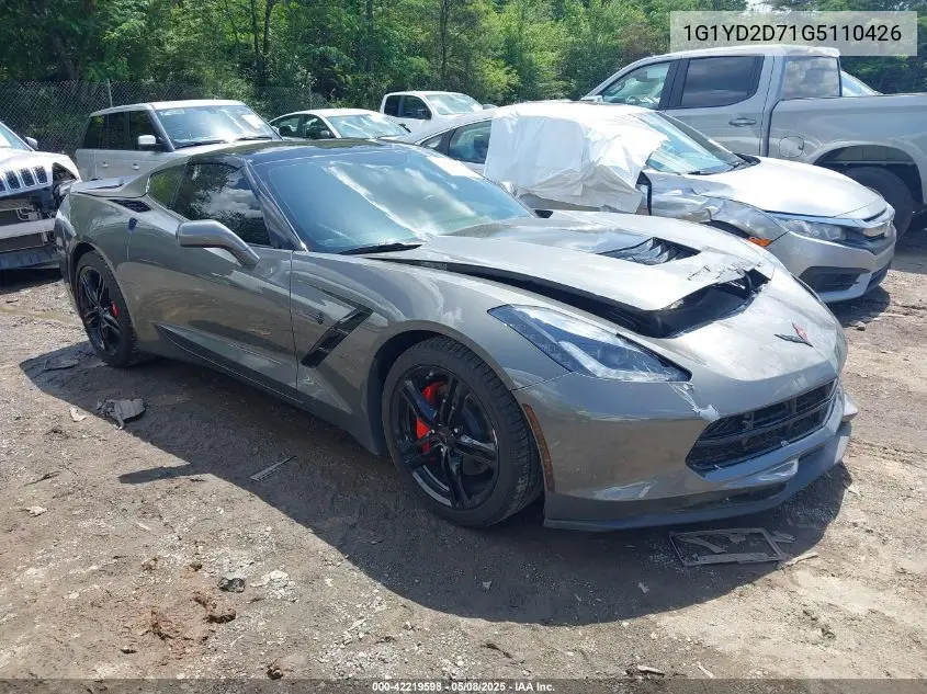 2016 Chevrolet Corvette Stingray VIN: 1G1YD2D71G5110426 Lot: 42219598