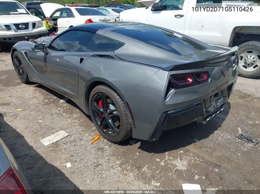 2016 Chevrolet Corvette Stingray VIN: 1G1YD2D71G5110426 Lot: 42219598