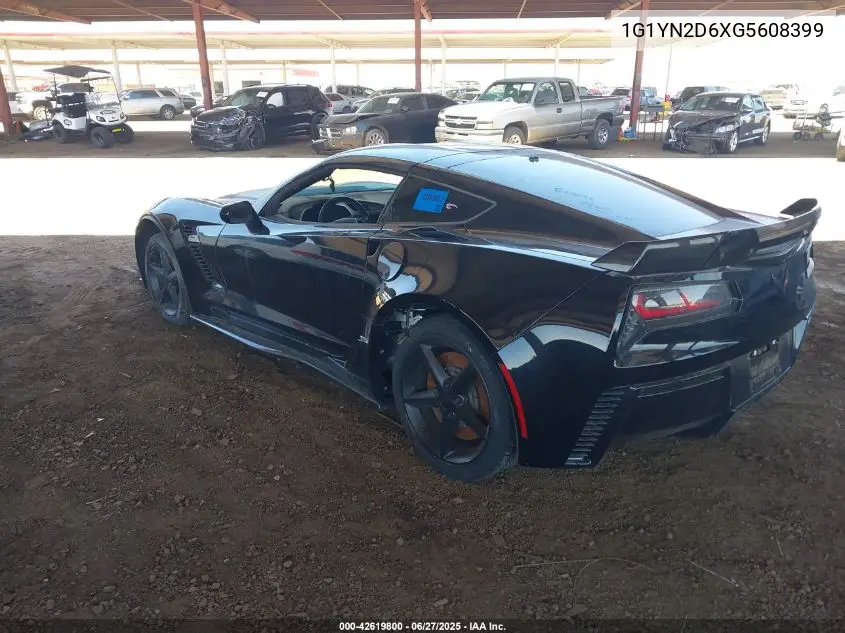2016 Chevrolet Corvette Z06 VIN: 1G1YN2D6XG5608399 Lot: 42619800