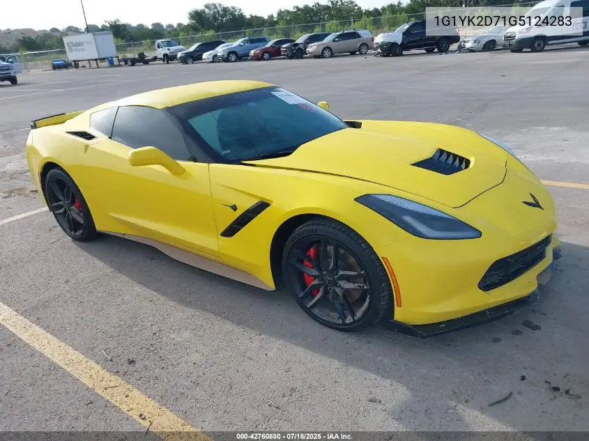 2016 Chevrolet Corvette Stingray Z51 2Lt VIN: 1G1YK2D71G5124283 Lot: 42760880