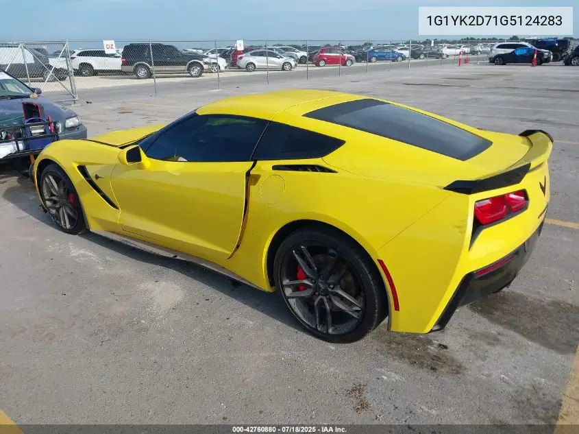 2016 Chevrolet Corvette Stingray Z51 2Lt VIN: 1G1YK2D71G5124283 Lot: 42760880