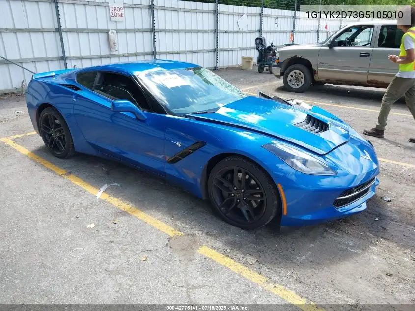 2016 Chevrolet Corvette Stingray Z51 VIN: 1G1YK2D73G5105010 Lot: 42775141
