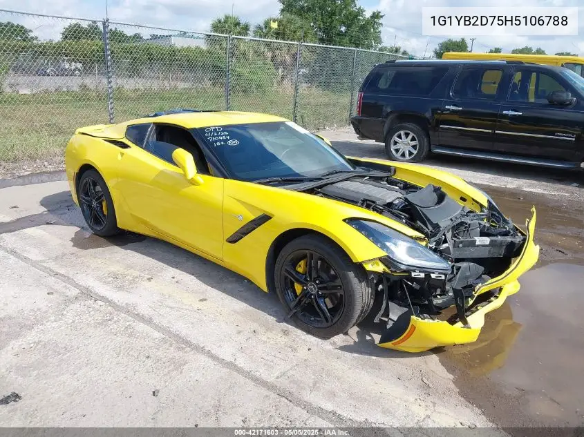2017 Chevrolet Corvette Stingray VIN: 1G1YB2D75H5106788 Lot: 42171603