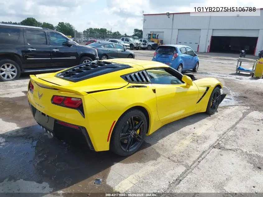 2017 Chevrolet Corvette Stingray VIN: 1G1YB2D75H5106788 Lot: 42171603
