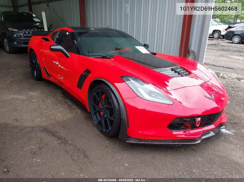 2017 Chevrolet Corvette Z06 VIN: 1G1YR2D69H5602468 Lot: 42185456