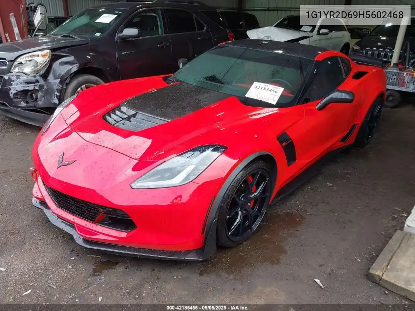 2017 Chevrolet Corvette Z06 VIN: 1G1YR2D69H5602468 Lot: 42185456