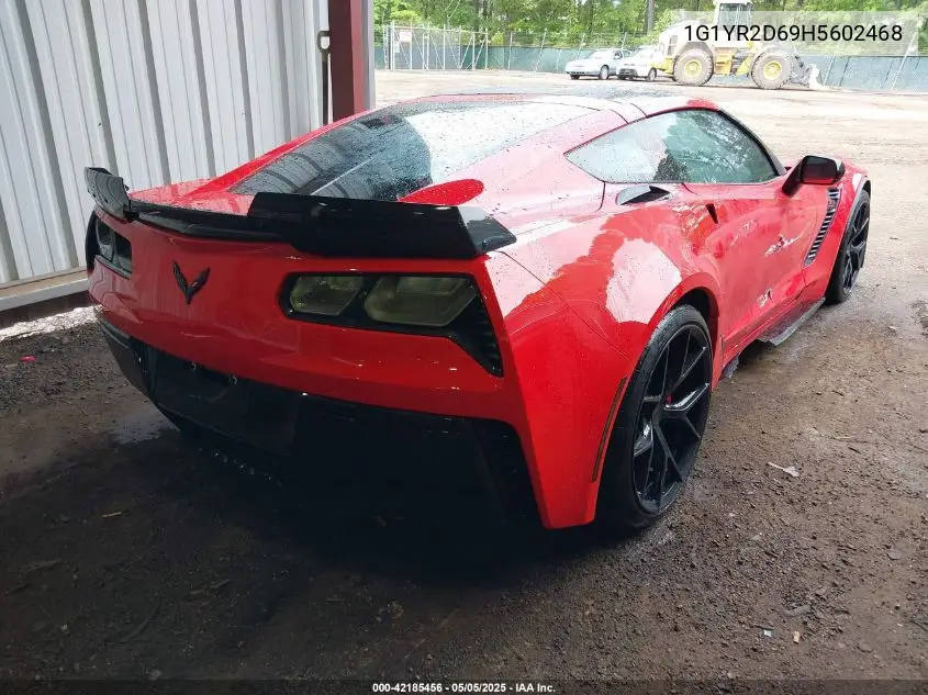 2017 Chevrolet Corvette Z06 VIN: 1G1YR2D69H5602468 Lot: 42185456