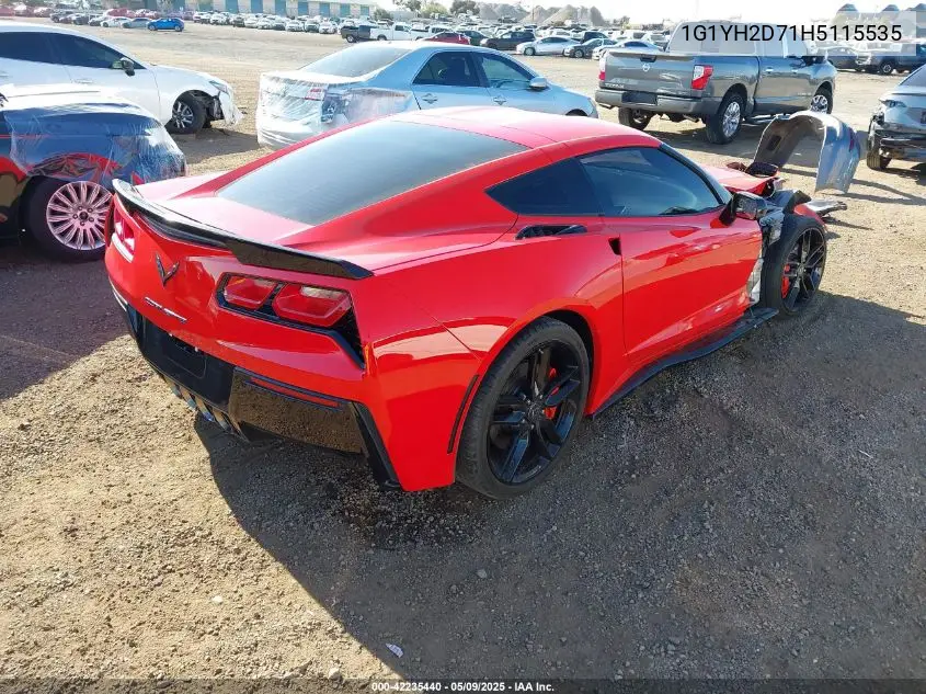 2017 Chevrolet Corvette Stingray Z51 VIN: 1G1YH2D71H5115535 Lot: 42235440
