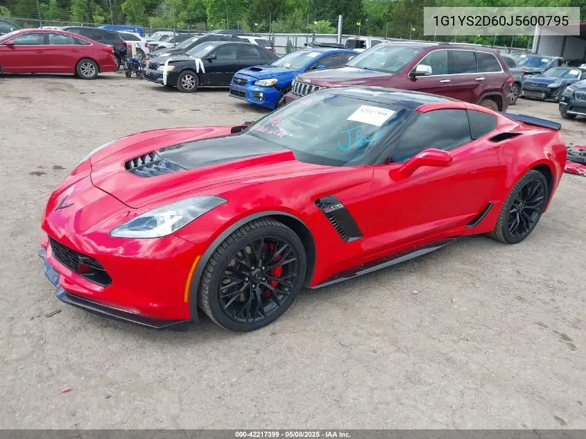 2018 Chevrolet Corvette Z06 VIN: 1G1YS2D60J5600795 Lot: 42217399