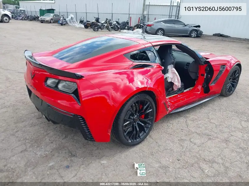 2018 Chevrolet Corvette Z06 VIN: 1G1YS2D60J5600795 Lot: 42217399