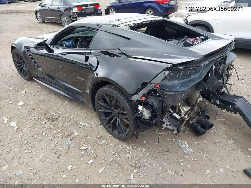 2018 Chevrolet Corvette Z06 VIN: 1G1YS2D6XJ5600271 Lot: 42259191