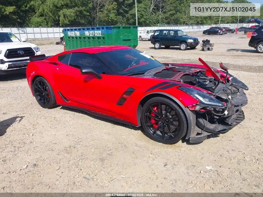 2018 Chevrolet Corvette Grand Sport VIN: 1G1YY2D7XJ5102045 Lot: 42764443