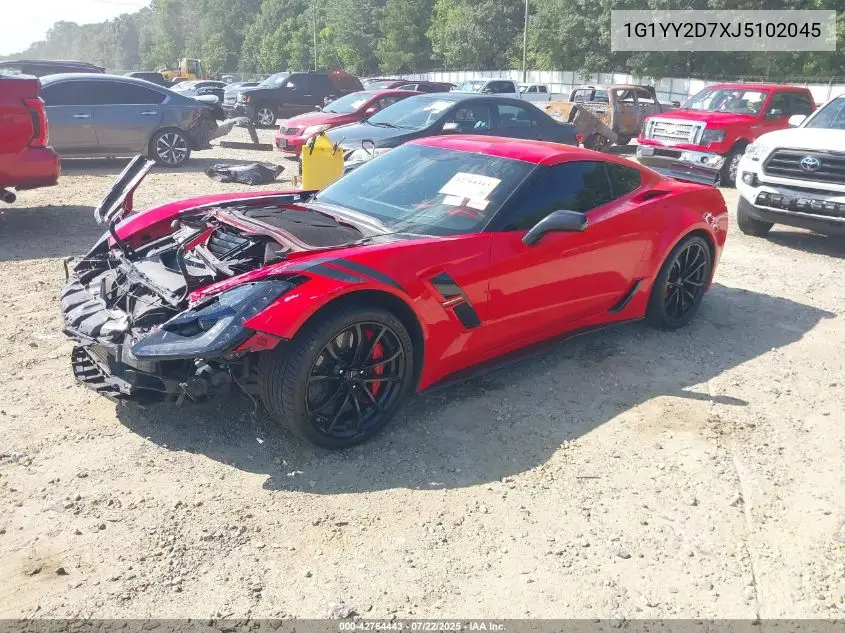 2018 Chevrolet Corvette Grand Sport VIN: 1G1YY2D7XJ5102045 Lot: 42764443