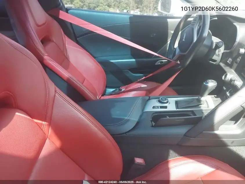 2019 Chevrolet Corvette Z06 VIN: 1G1YP2D60K5602260 Lot: 42124240