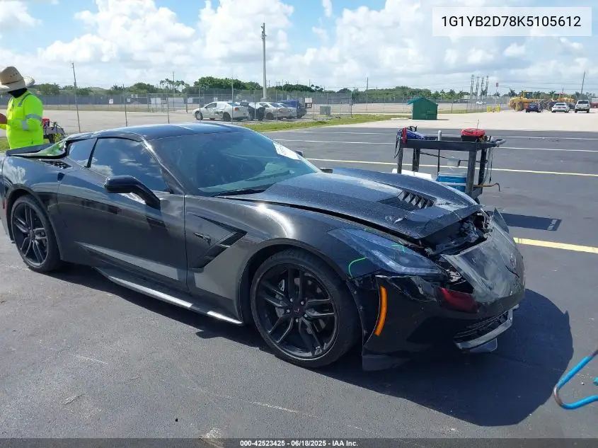 2019 Chevrolet Corvette Stingray VIN: 1G1YB2D78K5105612 Lot: 42523425