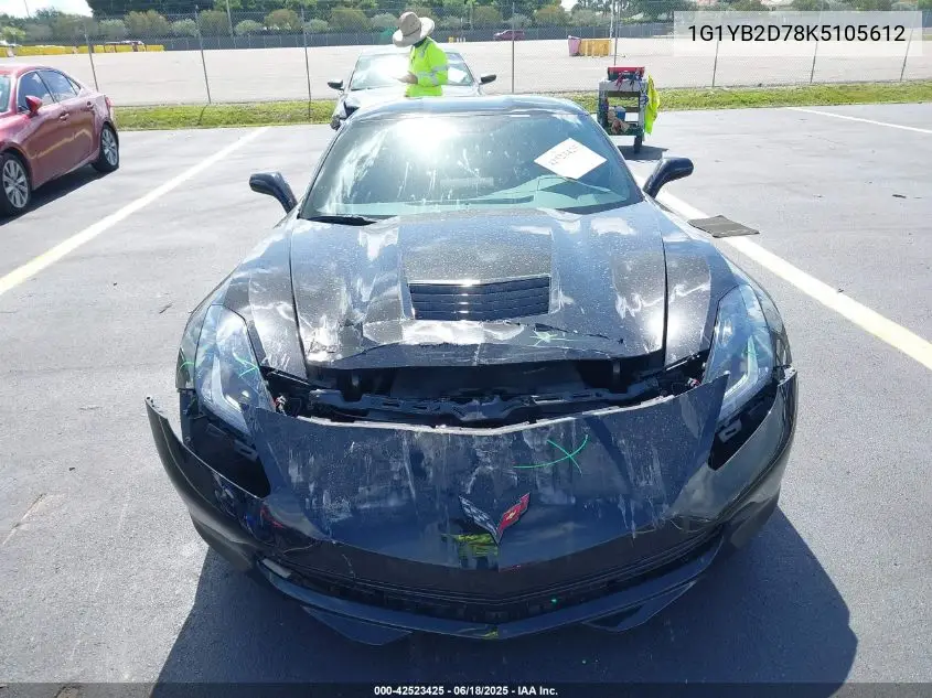2019 Chevrolet Corvette Stingray VIN: 1G1YB2D78K5105612 Lot: 42523425