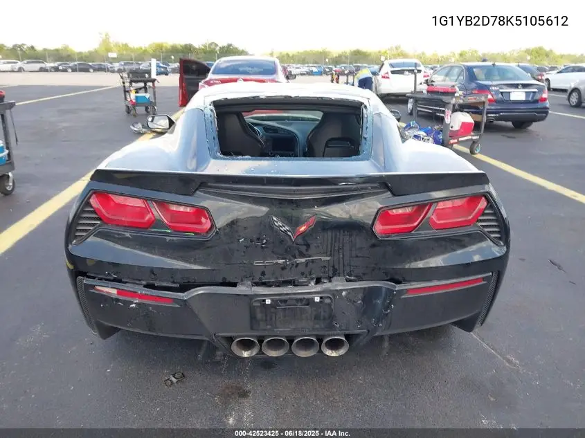 2019 Chevrolet Corvette Stingray VIN: 1G1YB2D78K5105612 Lot: 42523425
