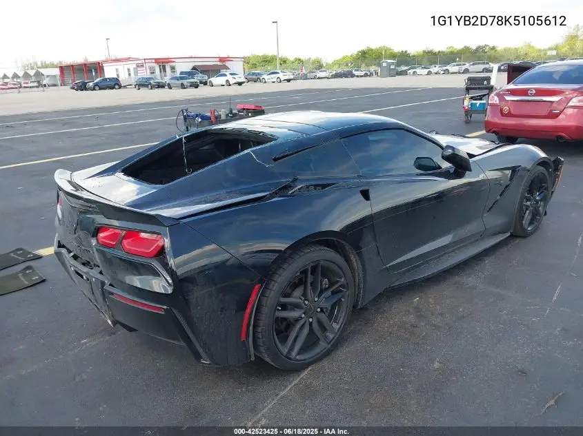 2019 Chevrolet Corvette Stingray VIN: 1G1YB2D78K5105612 Lot: 42523425