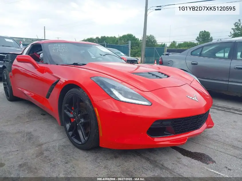 2019 Chevrolet Corvette Stingray VIN: 1G1YB2D7XK5120595 Lot: 42592986