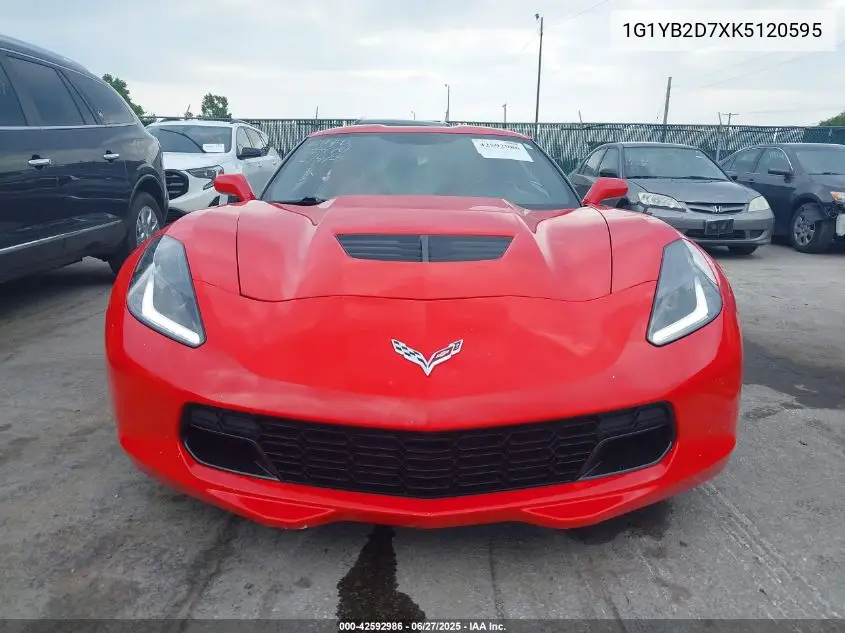 2019 Chevrolet Corvette Stingray VIN: 1G1YB2D7XK5120595 Lot: 42592986