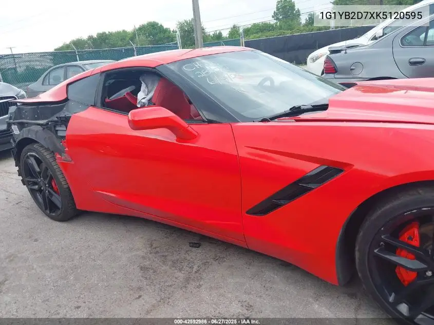 2019 Chevrolet Corvette Stingray VIN: 1G1YB2D7XK5120595 Lot: 42592986