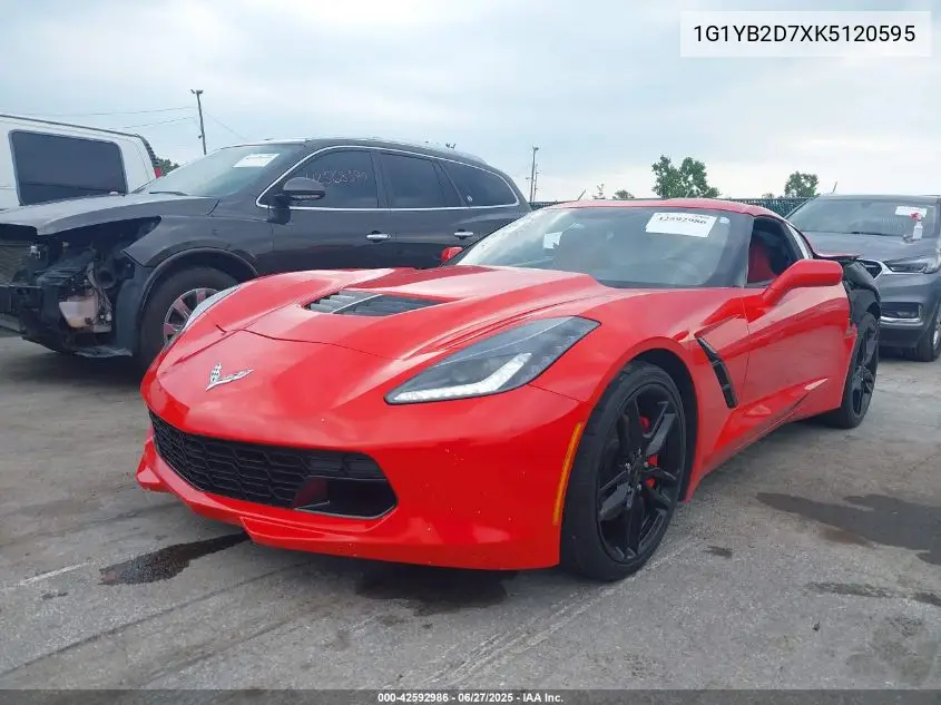 2019 Chevrolet Corvette Stingray VIN: 1G1YB2D7XK5120595 Lot: 42592986