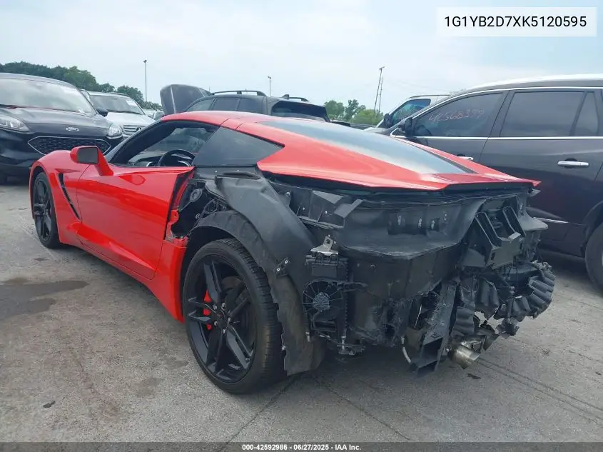 2019 Chevrolet Corvette Stingray VIN: 1G1YB2D7XK5120595 Lot: 42592986