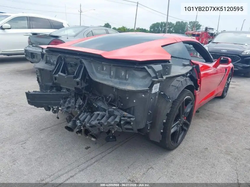 2019 Chevrolet Corvette Stingray VIN: 1G1YB2D7XK5120595 Lot: 42592986