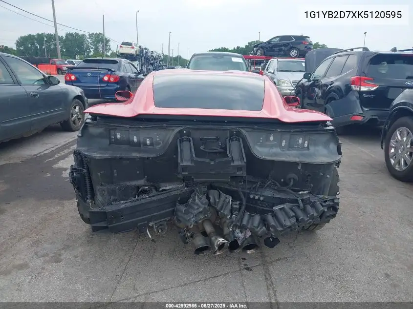 2019 Chevrolet Corvette Stingray VIN: 1G1YB2D7XK5120595 Lot: 42592986