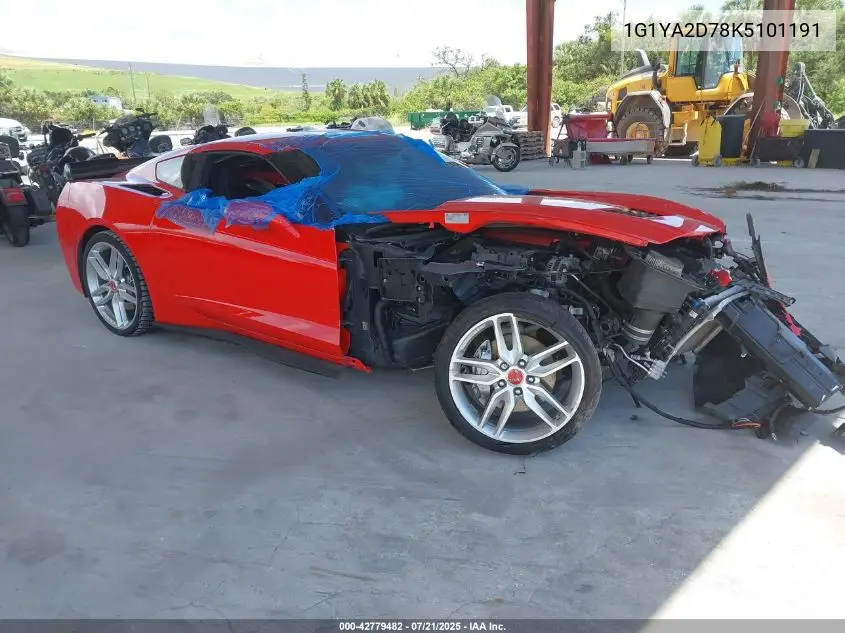 2019 Chevrolet Corvette Stingray VIN: 1G1YA2D78K5101191 Lot: 42779482