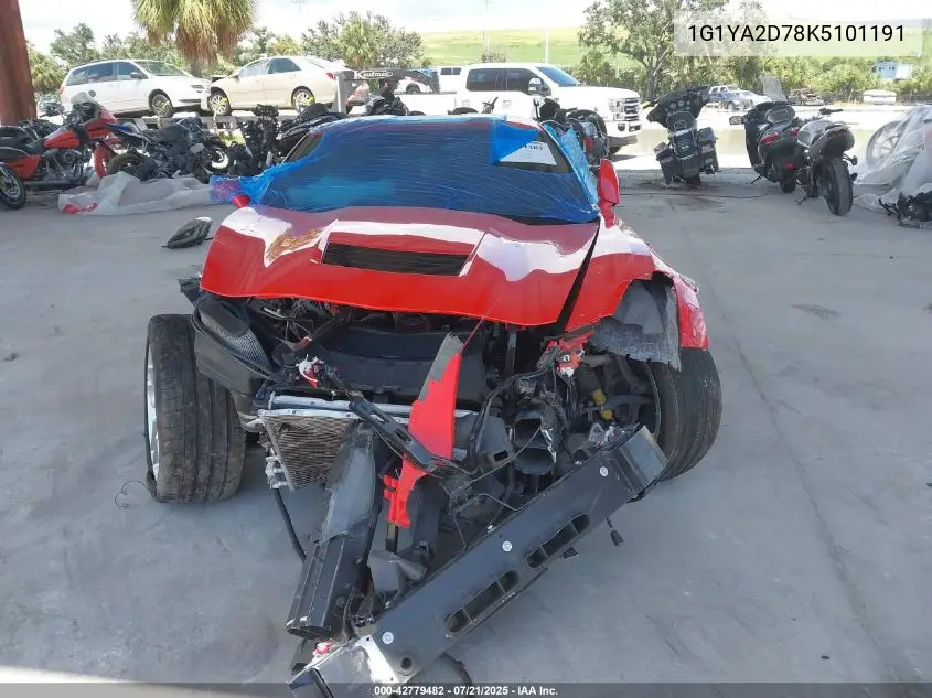 2019 Chevrolet Corvette Stingray VIN: 1G1YA2D78K5101191 Lot: 42779482
